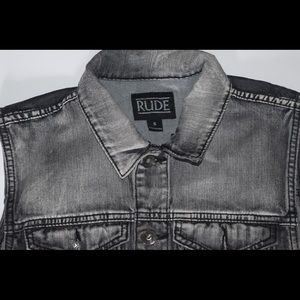 RUDE American Flag Denim Vest NWOT (S)